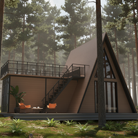 Villa de luxe modulaire préfabriquée à deux étages, détachable, portable, en acier, pour hôtel-resort, écologique et traditionnelle