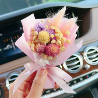 Mini Bouquet De Fleurs Séchées Désodorisant De Voiture Vent Clip Bouquet Décoration De Voiture En Gros