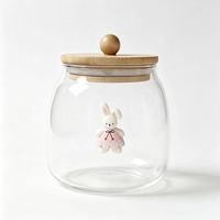 Nouveau design de pot en verre hermétique pour aliments, idéal pour le thé, les bonbons, le rangement de cuisine et l'indispensable pour les fêtes