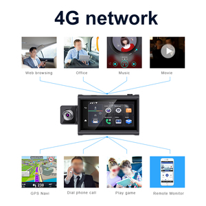 4G fotocamera auto doppia lente anteriore e posteriore scatola nera Wifi sistema di navigazione GPS ADAS <span class=keywords><strong>Monitor</strong></span> remoto 3 pollici Dashcam videoregistratore - Product Image 5