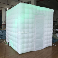 Tente pour discothèque en plein air, éclairage gonflable, tente de fête, lumière LED, tente cubique portable, studio photo gonflable, personnalisation