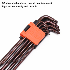 HARDEN 9Pcs Medium <strong>Torx</strong> Key <strong>Wrench</strong> Set Chrome Vanadium L <strong>Wrench</strong> Allen <strong>Wrench</strong> - Product Image 2