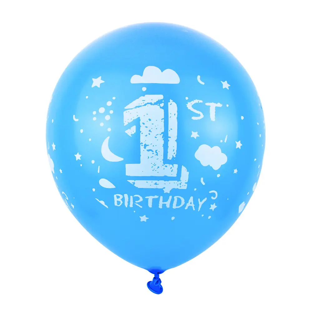 Воздушные шары с рисунком для малышей, 1 год, воздушные шары на день рождения, шарик для будущей мамы, латексные шары для маленьких мальчиков
