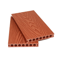 Plancher de terrasse en composite bois-plastique (WPC) moderne, gaufré 3D, à trous ronds creux, étanche, pour extérieur, balcon, jardin, parc