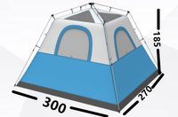 Tente de camping en toile pour 4 personnes, en plein air, pour la famille