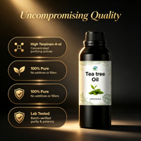 Huile essentielle d'arbre à thé pressée à froid 100% pure avec un parfum frais et sucré pour les soins de la peau