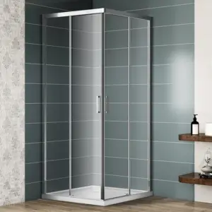 chrome aluminium New luxurious shower cabin complete shower room tempered glass