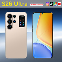Smartphone S26 Ultra 5G Android 15 Layar LCD HD 7,3 Inci RAM 16GB Penyimpanan 1TB Kamera 108MP Baterai