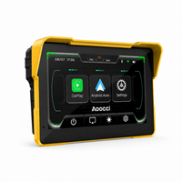 Aoocci Navigateur GPS portable pour moto 7 pouces IP67 étanche, CarPlay sans fil, Android Auto, écran 700 Nits, écran partagé