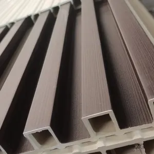Interior Decoration Laminated Pvc Plastic Composite Fluted Wpc Wall Panel
