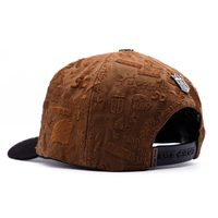 Nouvelle Casquette Snapback Bicolore Marron et Noir, Broderie 3D Intégrale, Badge Strass, Chapeau de Baseball Vintage, Gorras Structurées à 5 Panneaux