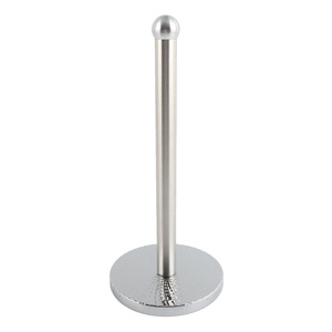 Porte-papier sur pied en acier inoxydable avec base circulaire et poteau rond - Product Image 2