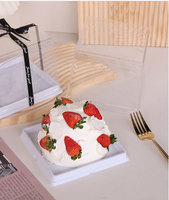Nouveau Style 4 pouces 6 pouces Gâteau Dessert Boîte d'emballage Boîte à gâteau transparente