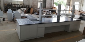 병원 및 학교 물리화학 실험실용 맞춤형 현대식 디자인 금속 실험대 (시약 선반 서랍 포함) - Product Image 2