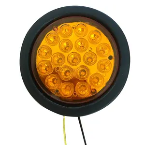 Luz LED para caminhão de 4 polegadas, luz de alto brilho 24V redonda, venda imperdível para reboque de caminhão