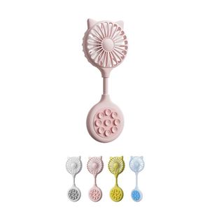 <b>Mini</b> Portable Air Cooler Fan Custom Small Office <b>Desk</b> Summer Gift USB Rechargeable Fan with Suction Cup - Product Image 2