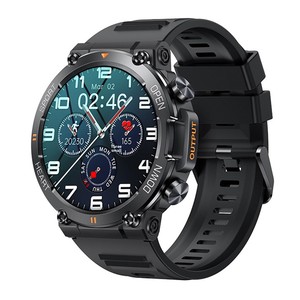 Montre connectée sportive avec écran IPS en alliage de zinc pour iOS, étanche, en silicone, avec fonction musique, météo, fréquence cardiaque, pression artérielle et réponse aux appels - Product Image 1
