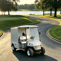 Voiturette de golf électrique tout-terrain robuste avec suspension rehaussée, pneus tout-terrain et boîte de chargement – Prix usine