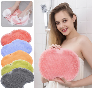Esfoliante raschietto doccia bagno antiscivolo tappetino da bagno spazzola da massaggio in Silicone lavapiedi corpo strumento di pulizia del bagno - Product Image 3