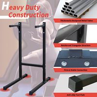 IUNNDS Dip Stand Parallel Bar Multi Gym Equipment for Arms & Full Body Workout Home Use Metal Fitness Pull up Bar