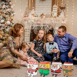 Cajas de papel para dulces de Navidad, bonitas cajas de papel para recuerdo de fiesta de Navidad, recipientes para galletas y Chocolate para diseños surtidos - Product Image 5