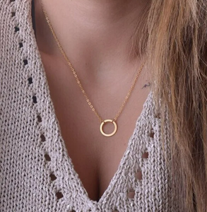 Collar Minimalista con Colgante Redondo para Mujer, Collar de Perlas para Clavícula, Cadena Larga con Hojas, Joyería de Moda, Regalos - Product Image 5