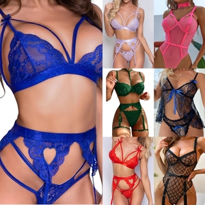 Günstiges Erotik-Set Sexy Dessous-Sets Körperschmuck Dessous Anal-Dessous 18 mit Blumenstickerei - Product Image 2