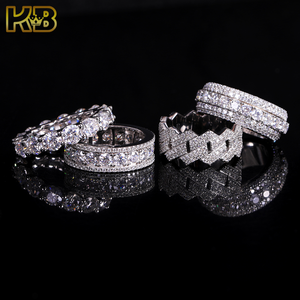 Anello Hip Hop in Argento Sterling <span class=keywords><strong>925</strong></span> con Moissanite VVS, Gioiello Iced Out, Anello di Lusso Bling in Moissanite per <span class=keywords><strong>Uomo</strong></span> e Donna - Product Image 2