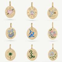 Kalung jimat gajah berenamel hewan Enamel kustom kalung pecinta hewan merpati bunga aster krisan hiu ular