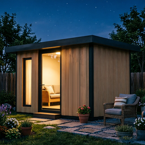 Maison d'hôtes préfabriquée, cabane de jardin élégante, salle de réception idéale pour les consultances ou les petites entreprises - Product Image 6