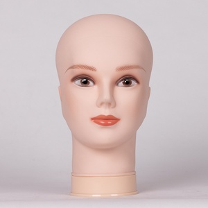 Cabeza de Maniquí Femenina Pequeña con Cabello Artificial para Prácticas de Peluquería y Recorte, Soporte de Plástico para Exhibición de Pelucas - Product Image 4