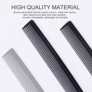 Mu1 Gloway — peigne professionnel pour coiffeur noir, multi-usage, résistant à la chaleur, statique, accessoire <span class=keywords><strong>de</strong></span> <span class=keywords><strong>coupe</strong></span> en carbone - Product Image 3