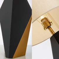 Lámpara de Mesa Moderna de Diseño Bicolor con Luz LED Cálida Blanca, Construcción de Hierro para Sala de Estar, Luz Decorativa de Lujo