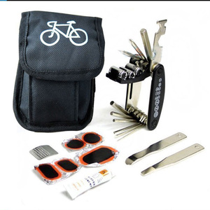 Bike Tire Repair Tool Kit Set 16 in 1 Multifunctional Bicycle Tool Tire Patch Levers With Tool... product image
