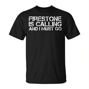 Camiseta Firestone Is Calling And I Must Go, color negro, unisex, talla para adultos - Product Image 2