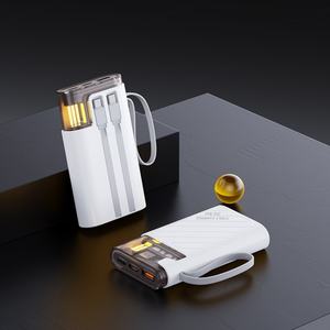 Batterie externe 22,5W à charge rapide 10000mAh avec câble intégré et lumière, personnalisable avec logo, vente en gros usine - Product Image 6