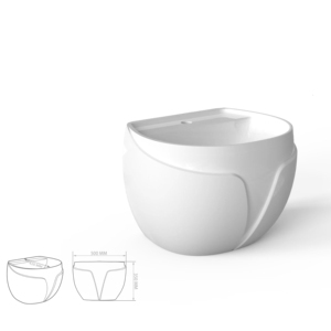 Nouvelle toilette <span class=keywords><strong>WC</strong></span> monobloc en céramique, forme œuf, à poser au sol, avec chasse d'eau à jet siphonique, pour salle de bain d'hôtel - Product Image 5