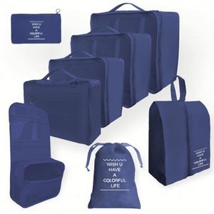 Ensemble de 8 sacs de voyage respirants en maille, durables, grand format, pour le rangement des chaussures, sacs de rangement pour voyage, cadeaux promotionnels - Product Image 2