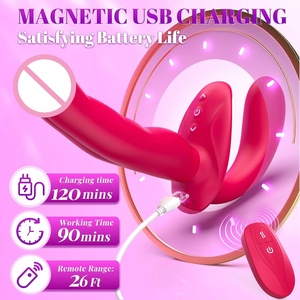 Vibromasseur anal double extrémité détachable et portable avec télécommande, jouets pour adultes pour femmes lesbiennes - Product Image 4