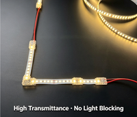 Connecteurs de bande LED sans soudure |   Clips rapides et connecteurs d'angle en cristal pour bandes LED COB/SMD et fixations d'angle et serre-câbles