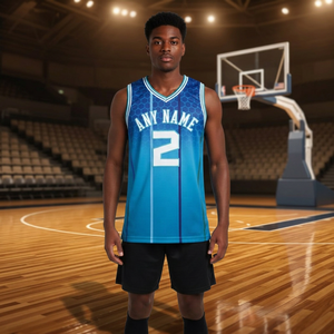 Camiseta de baloncesto azul personalizada con nombre y número, camiseta deportiva sin mangas, uniforme de equipo para entrenamiento y partidos - Product Image 4