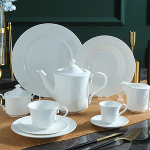 ชุดจานสเต็กเซรามิกพอร์ซเลนดีไซน์ใหม่สไตล์ยุโรป สีขาว ผลิตตามสั่ง ทนความร้อน ใช้กับเตาอบได้ - Product Image 1