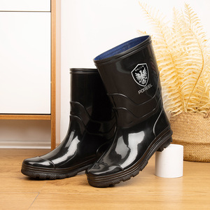 Bottes <span class=keywords><strong>de</strong></span> pluie à mi-mollet pour la <span class=keywords><strong>sécurité</strong></span> au travail, résistant à l'usure, construction spéciale pour les chantiers <span class=keywords><strong>de</strong></span> construction, <span class=keywords><strong>chaussures</strong></span> imperméables pour hommes - Product Image 2