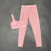 Ensemble de yoga sans couture pour femme, tenue de sport 2 pièces, soutien-gorge de sport et leggings, vêtements de sport personnalisables avec logo