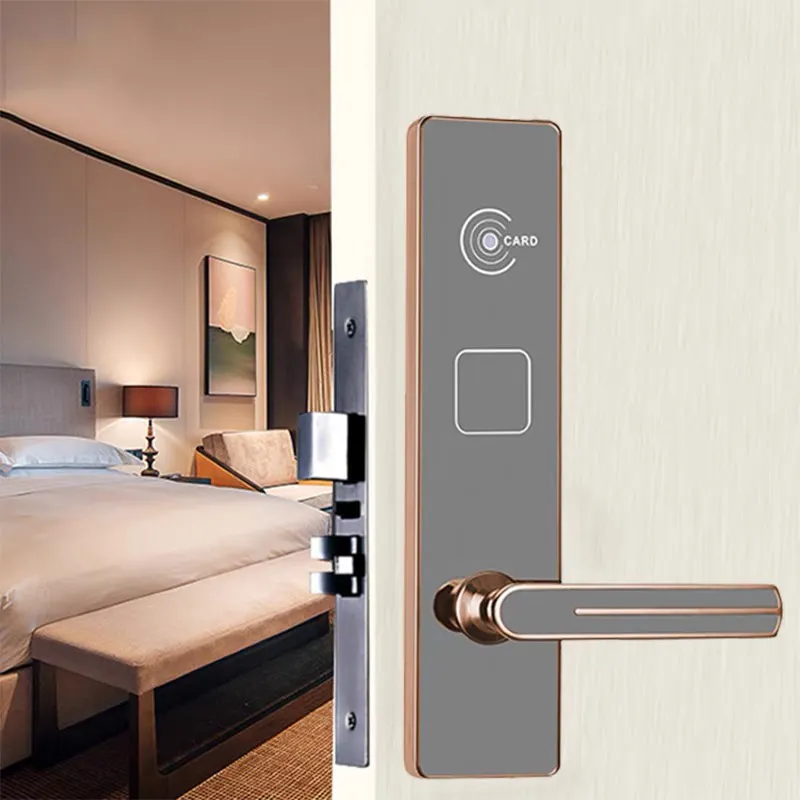 Rfid Deurslot Hotel Kaart Sloten Elektrische Rf Key Card Handvat Deurslot Voor Hotel