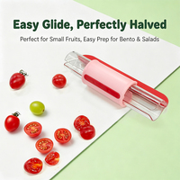 Keukenhulpjes handleiding plastic multifunctionele saladegroenterasp fruit groente kleine tomaat druif kers snijder
