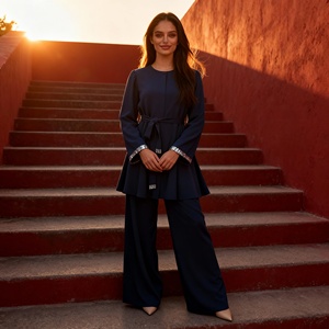 Abaya de luxe élégante en polyester patchwork de haute qualité pour femmes musulmanes, robe de soirée, vente en gros - Product Image 4