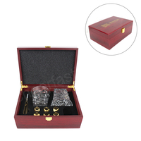 Cadeau pour la fête des pères, ensemble de pierres à whisky et verres en forme d'octaèdre, cubes de glace réutilisables en acier inoxydable en forme de diamant, pierres à whisky