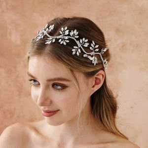 Couronnes de mariée personnalisées de style forêt, branche de feuille, couronnes de mariée artisanales, fleurs en strass ondulées, diadèmes polyvalents, couronnes de <span class=keywords><strong>demoiselle</strong></span> <span class=keywords><strong>d</strong></span>'<span class=keywords><strong>honneur</strong></span> pour mariage - Product Image 2