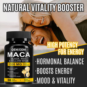 Hot verkopende <span class=keywords><strong>Maca</strong></span>-<span class=keywords><strong>extract</strong></span> capsules voor mannen met sterke energieverbetering en vitaliteitsondersteuning. Krachtige kruidensupplementformule. - Product Image 3